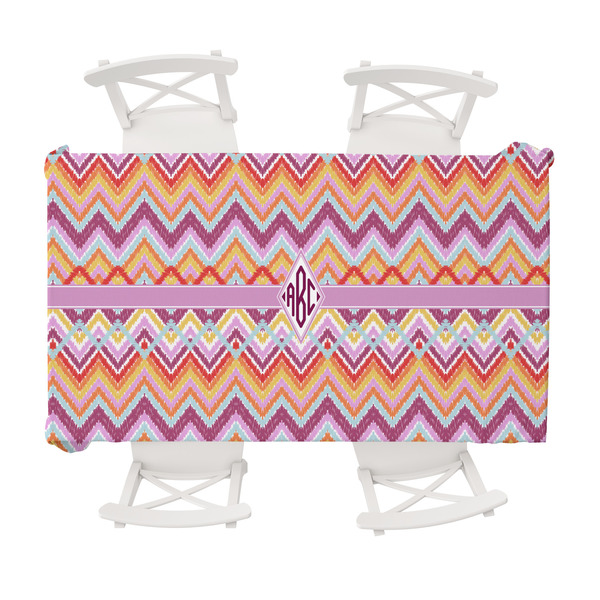 Custom Ikat Chevron Tablecloth - 58"x102" (Personalized)