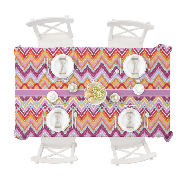 Ikat Chevron Tablecloths (58"x102") - TOP VIEW
