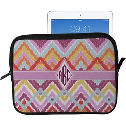 Ikat Chevron Tablet Case / Sleeve - Large (Personalized)
