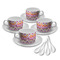 Ikat Chevron Tea Cup - Set of 4 (Personalized)