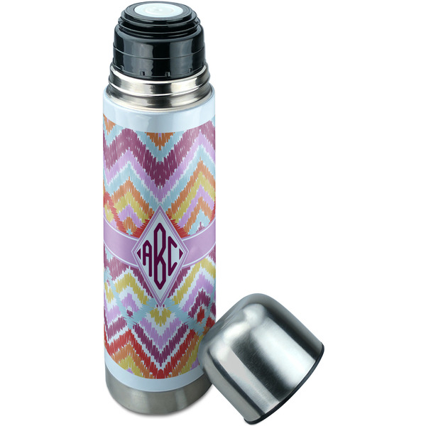 Ikat Chevron Thermos - Lid Off