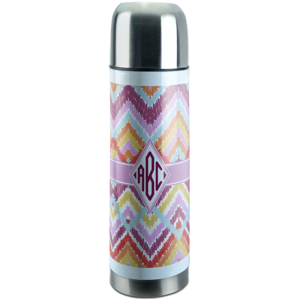 Custom Ikat Chevron Stainless Steel Thermos (Personalized)