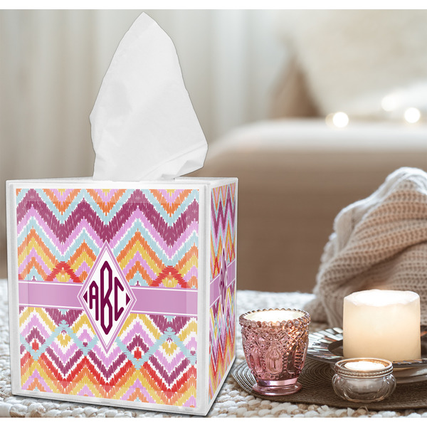 Ikat Chevron Tissue Box - LIFESTYLE
