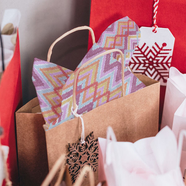 Ikat Chevron Tissue Paper - In Gift Bag