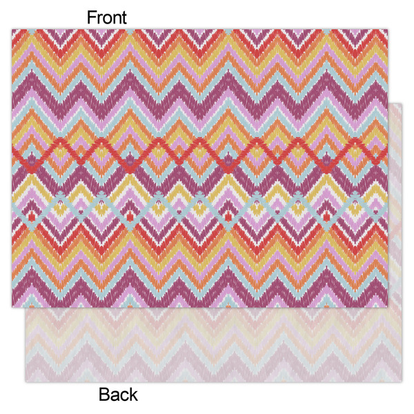 Ikat Chevron Tissue Paper - Lightweight - Large - Front & Back