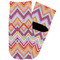 Ikat Chevron Toddler Ankle Socks - Single Pair - Front and Back