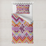 Ikat Chevron Toddler Bedding Set - With Pillowcase (Personalized)