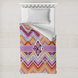 Ikat Chevron Toddler Duvet Cover w/ Monogram