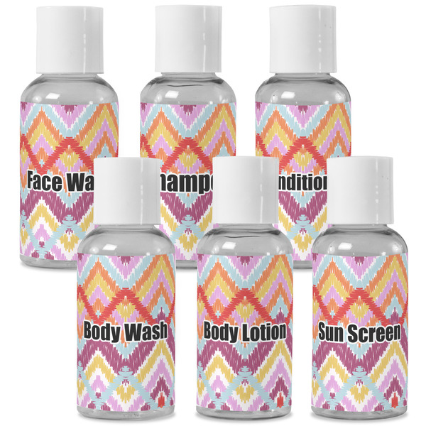 Custom Ikat Chevron Travel Bottles (Personalized)