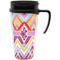 Ikat Chevron Acrylic Travel Mug with Handle (Personalized)