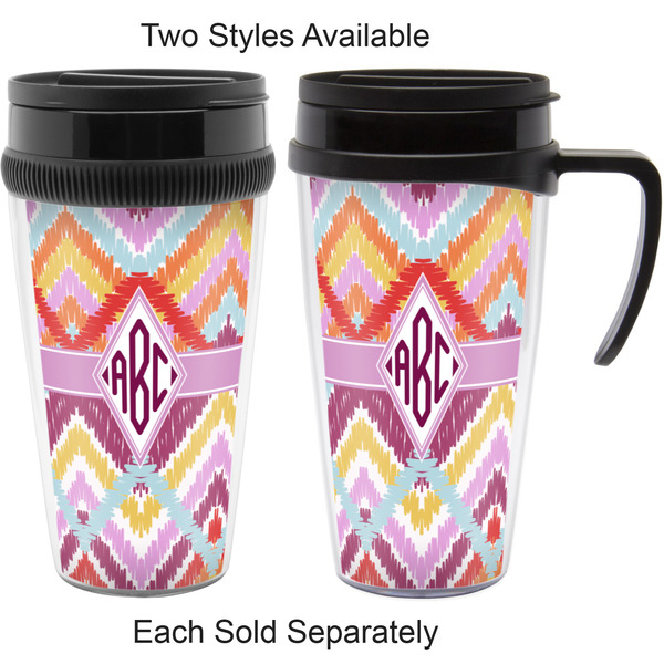 Ikat Chevron Travel Mugs - with & without Handle