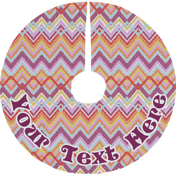 Custom Ikat Chevron Tree Skirt (Personalized)