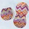 Ikat Chevron Burp Pads - Velour - Set of 2 w/ Monogram