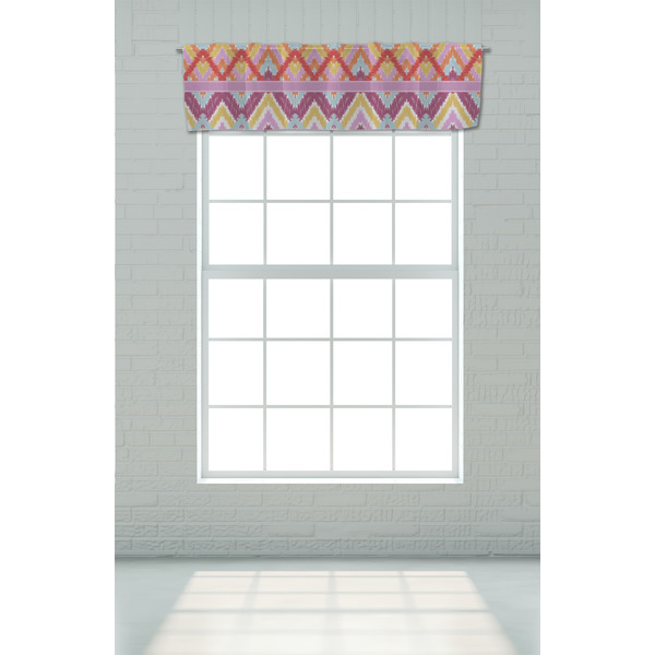 Ikat Chevron Valance - On window