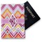 Ikat Chevron Vinyl Passport Holder (Personalized)