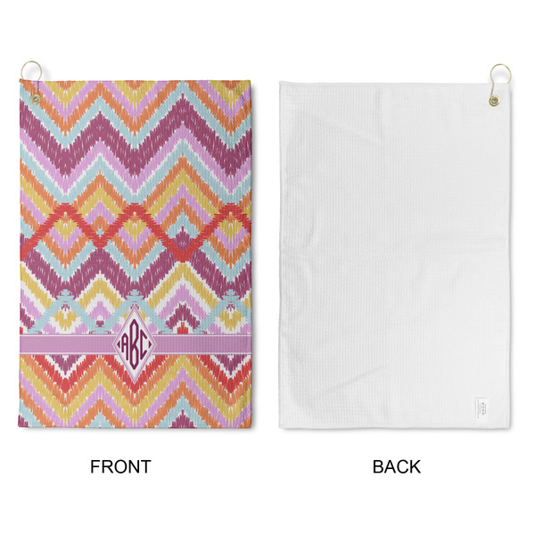 Ikat Chevron Waffle Weave Golf Towel - Approval
