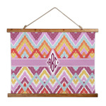 Ikat Chevron Wall Hanging Tapestry - Wide (Personalized)