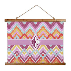 Ikat Chevron Wall Hanging Tapestry - Wide (Personalized)