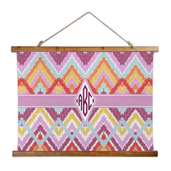 Custom Ikat Chevron Wall Hanging Tapestry - Wide (Personalized)