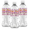 Ikat Chevron Water Bottle Labels - Front View