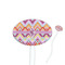 Ikat Chevron Oval Plastic Stir Sticks (Personalized)