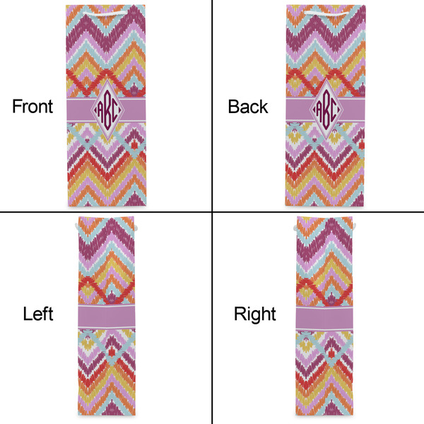 Ikat Chevron Wine Gift Bag - Gloss - Approval