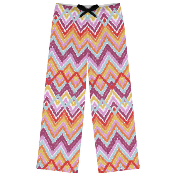 Custom Ikat Chevron Womens Pajama Pants - M