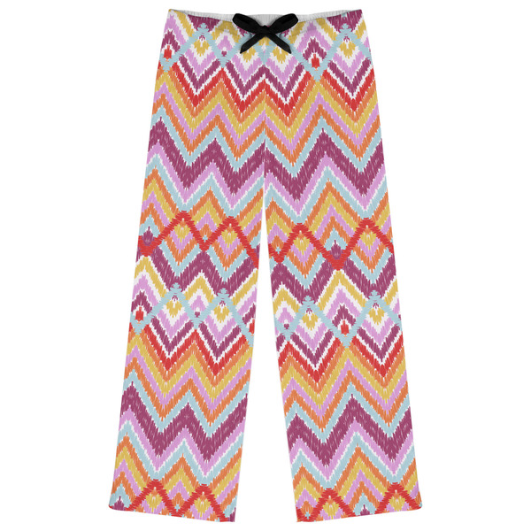 Custom Ikat Chevron Womens Pajama Pants - S