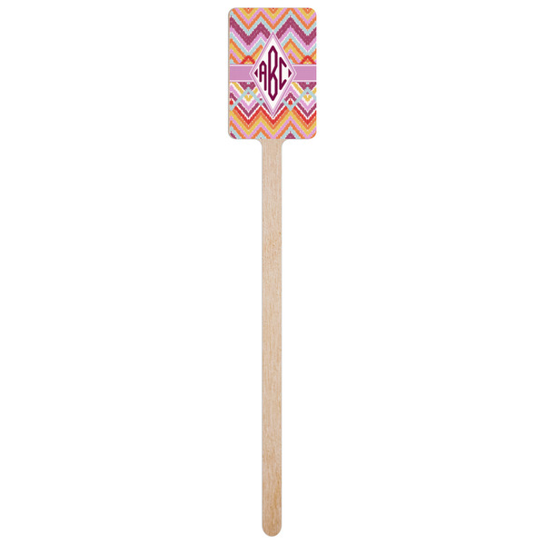 Ikat Chevron Wooden 6.25" Stir Stick - Rectangular - Single Stick