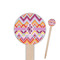 Ikat Chevron Round Wooden Food Picks (Personalized)