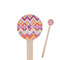 Ikat Chevron 6" Round Wooden Stir Sticks - Single Sided (Personalized)