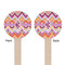 Ikat Chevron Wooden 6" Stir Stick - Round - Double Sided - Front & Back