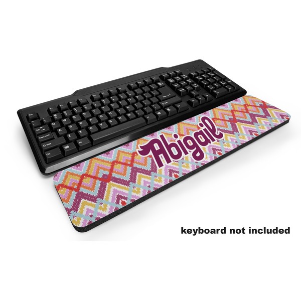 Custom Ikat Chevron Keyboard Wrist Rest (Personalized)