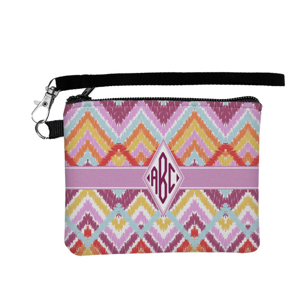 Custom Ikat Chevron Wristlet ID Case w/ Monogram