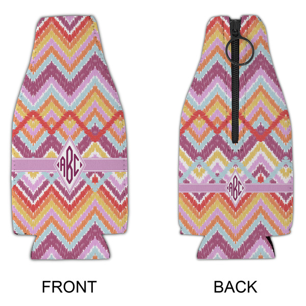 Ikat Chevron Zipper Bottle Cooler - APPROVAL