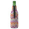 Ikat Chevron Zipper Bottle Cooler - BACK (bottle)