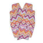 Ikat Chevron Zipper Bottle Cooler - Set of 4 (Personalized)