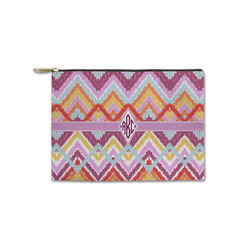 Ikat Chevron Zipper Pouch - Small - 8.5"x6" (Personalized)
