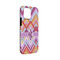 Ikat Chevron iPhone Case - Rubber Lined - iPhone 13 Mini (Personalized)