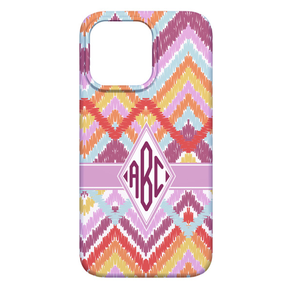 Ikat Chevron iPhone 13 Pro Max Case - Back