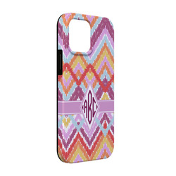 Ikat Chevron iPhone Case - Rubber Lined - iPhone 13 Pro (Personalized)