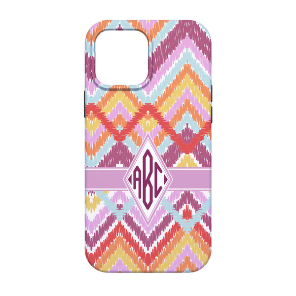 Ikat Chevron iPhone 13 Pro Tough Case - Back