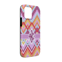 Ikat Chevron iPhone Case - Rubber Lined - iPhone 13 (Personalized)
