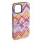 Ikat Chevron iPhone Case - Rubber Lined - iPhone 15 Plus (Personalized)