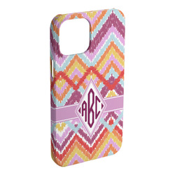 Ikat Chevron iPhone Case - Plastic - iPhone 15 Pro Max (Personalized)