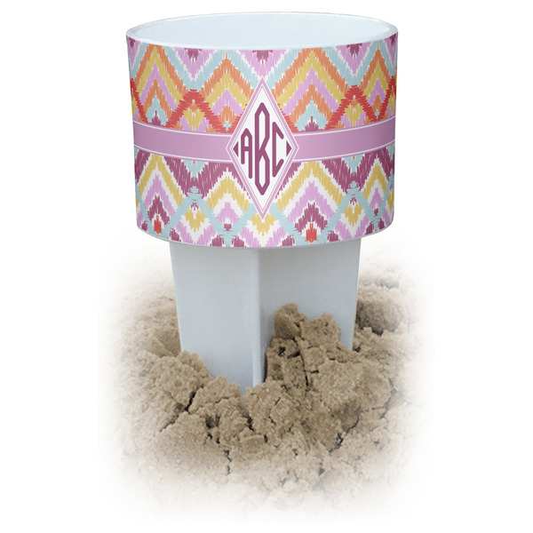 Custom Ikat Chevron Beach Spiker Drink Holder (Personalized)