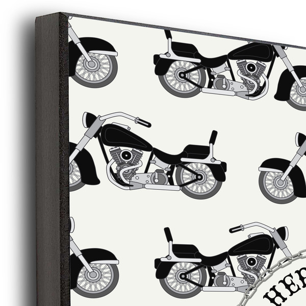 Motorcycle 11x14 Wood Print - Closeup