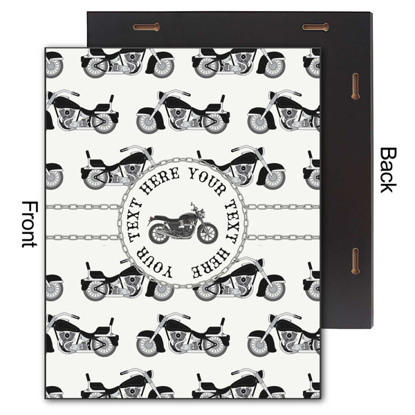 Motorcycle 11x14 Wood Print - Front & Back View