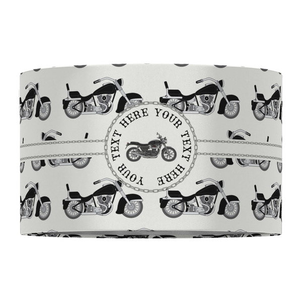 Motorcycle 12" Drum Lampshade - FRONT (Fabric)