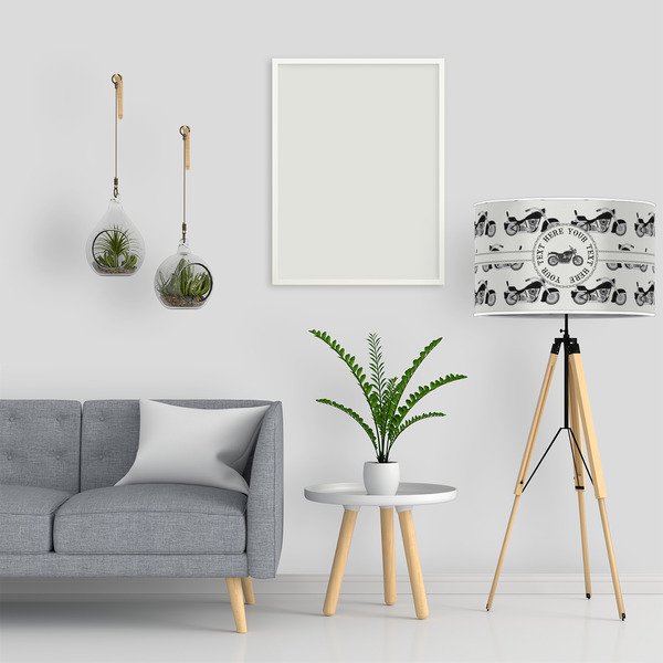 Motorcycle 12" Drum Lampshade - LIFESTYLE